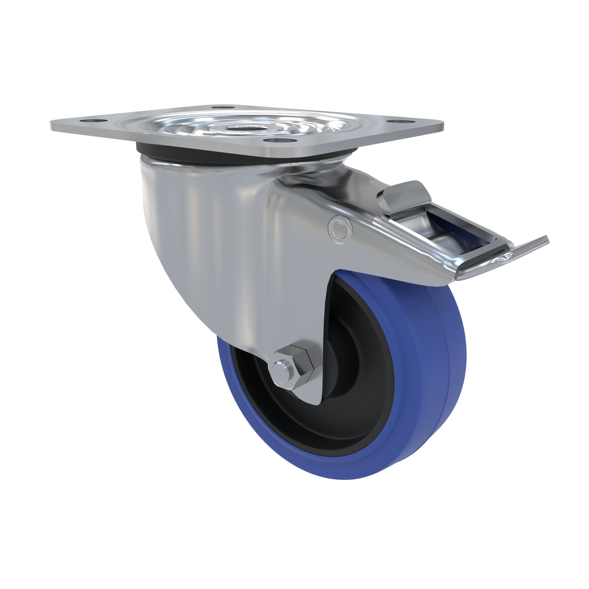 Roll container SL, Ruote, immagine del prodotto Girevoli con freno