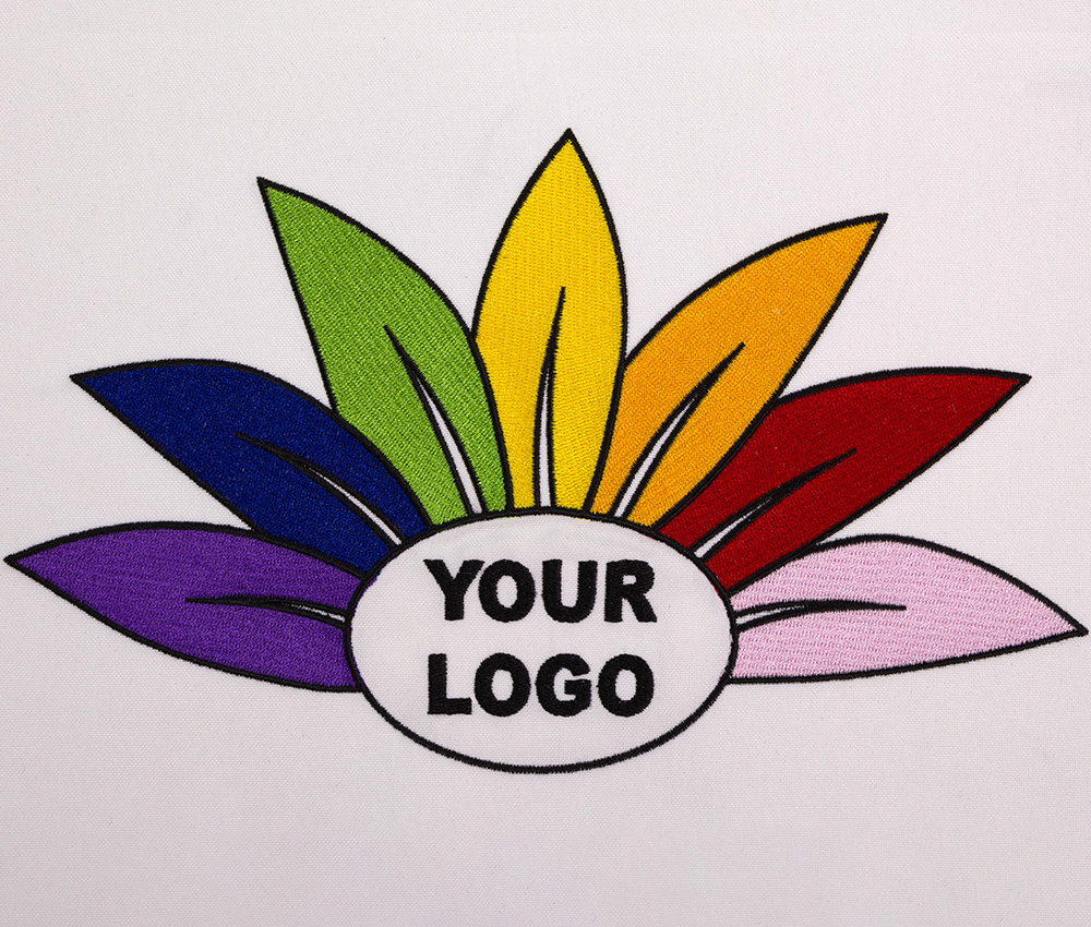 Sacco a fondo tondo con chiusura a lacci e 2 manici, Logók Hímzés, immagine del prodotto 1