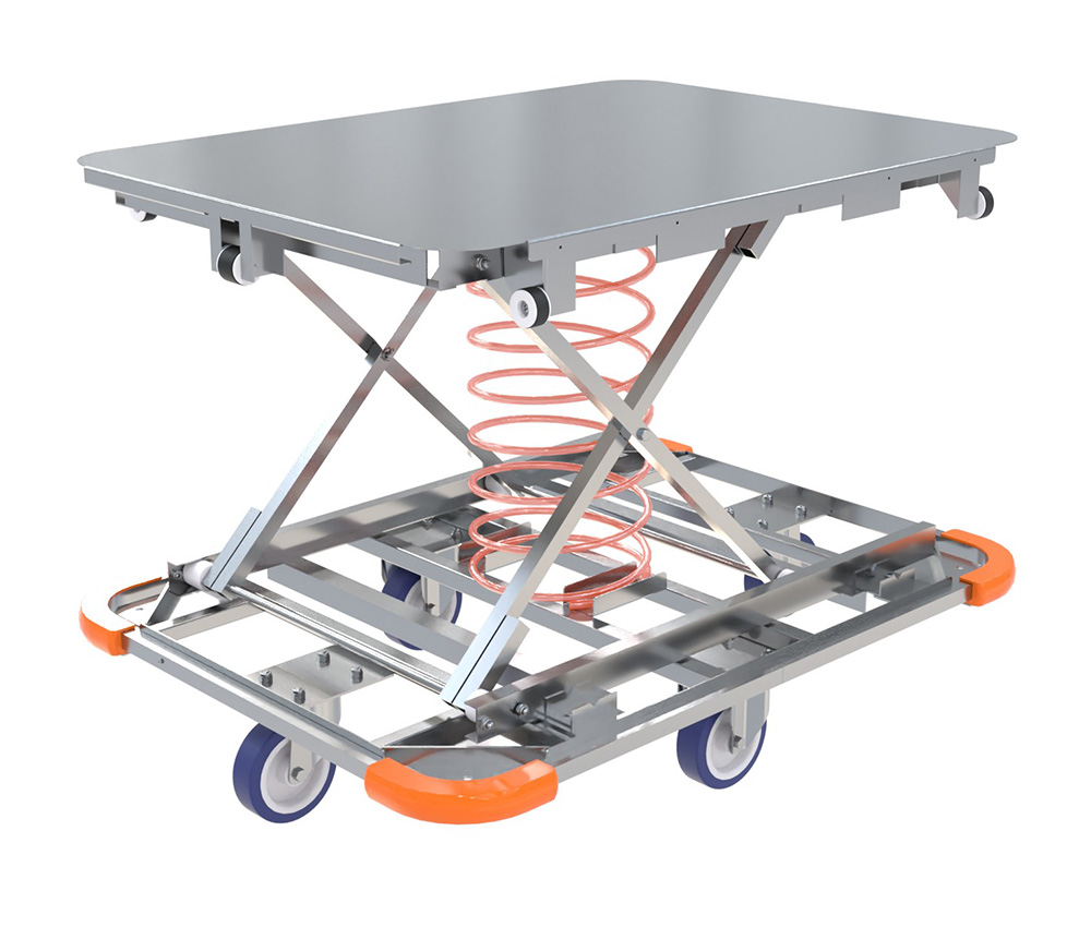 Carrello in alluminio AL, Molla, immagine del prodotto 1