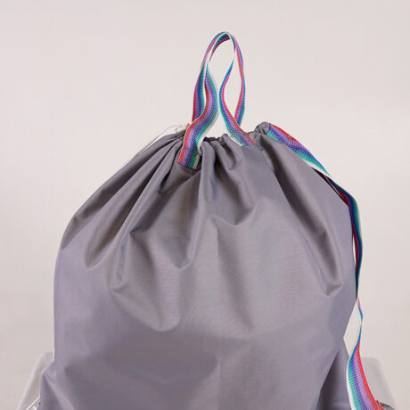 Sacco piatto con lacci, 2 manici e tracolla lunga per il trasporto a spalla thumbnail 3