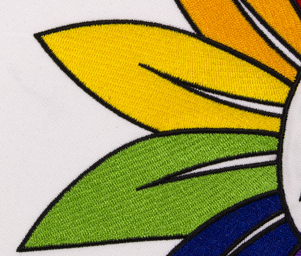 Sacco a fondo tondo con chiusura a lacci e 2 manici, Logók Hímzés, immagine del prodotto 2